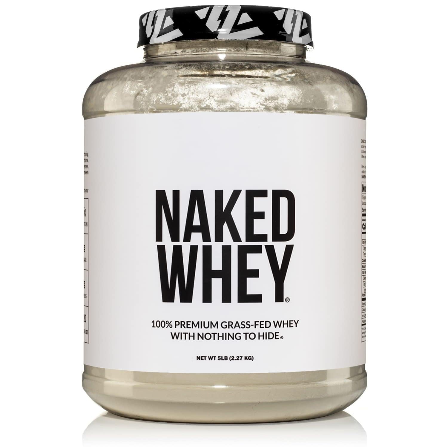 NAKED WHEY 5lb bag front view, simple one-ingredient formula.