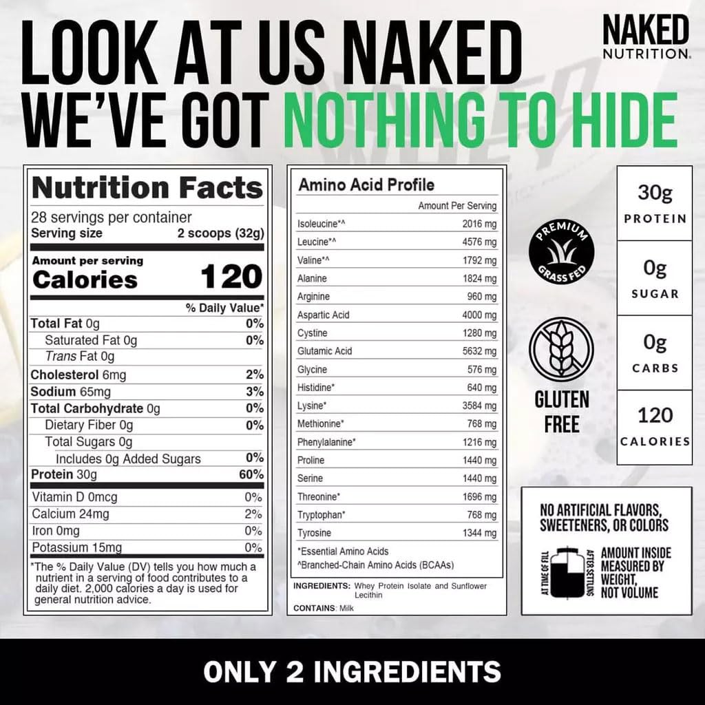 NAKED Whey Isolate mixing glass achieving smooth solubility