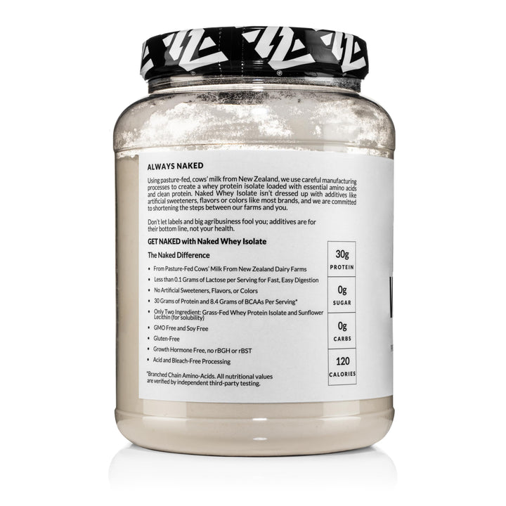 NAKED Whey Isolate from UK Ireland NZ grass-fed farms