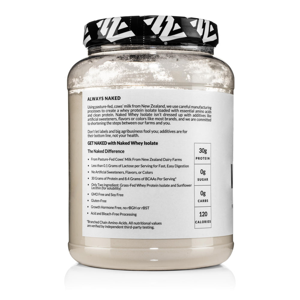 NAKED Whey Isolate from UK Ireland NZ grass-fed farms
