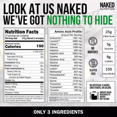 NAKED Proteína de Suero Vainilla: origen Idaho y California para proteína natural