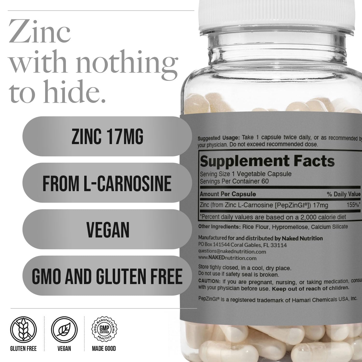 NAKED Zinc Carnosine daily-use scene showing simple routine integration.