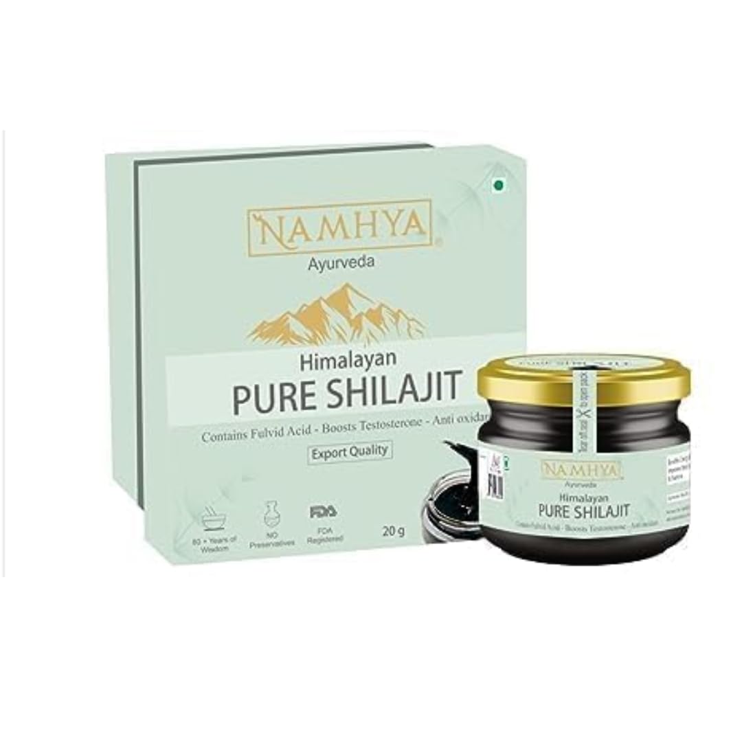 Namhya Shilajit resin jar for daily vitality and focus support, Himalayas-sourced.