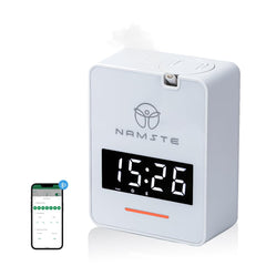 Namste Waterless Diffuser front view, delivering quiet, pure aroma diffusion for living spaces.