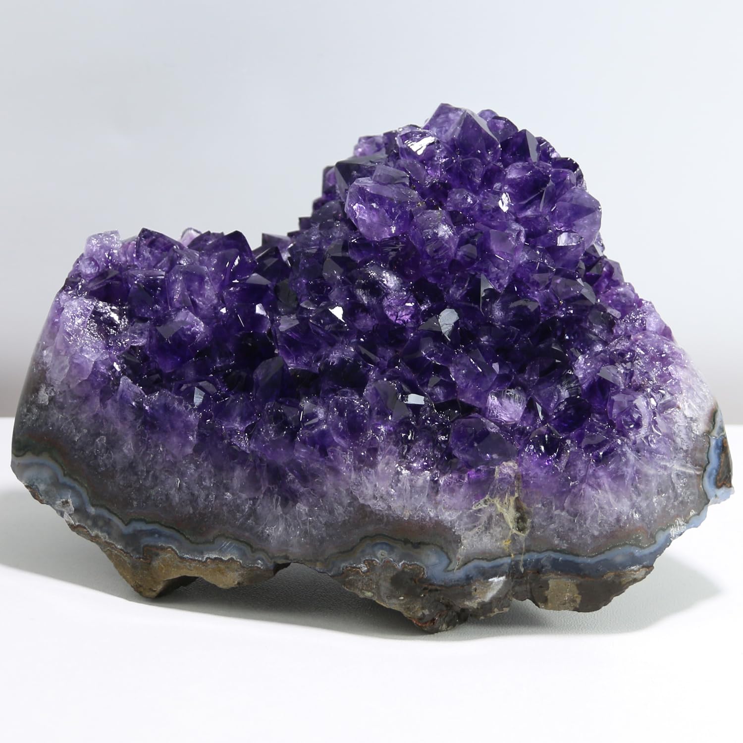 Namzi amethyst crystal cluster detail with vibrant purple facets.