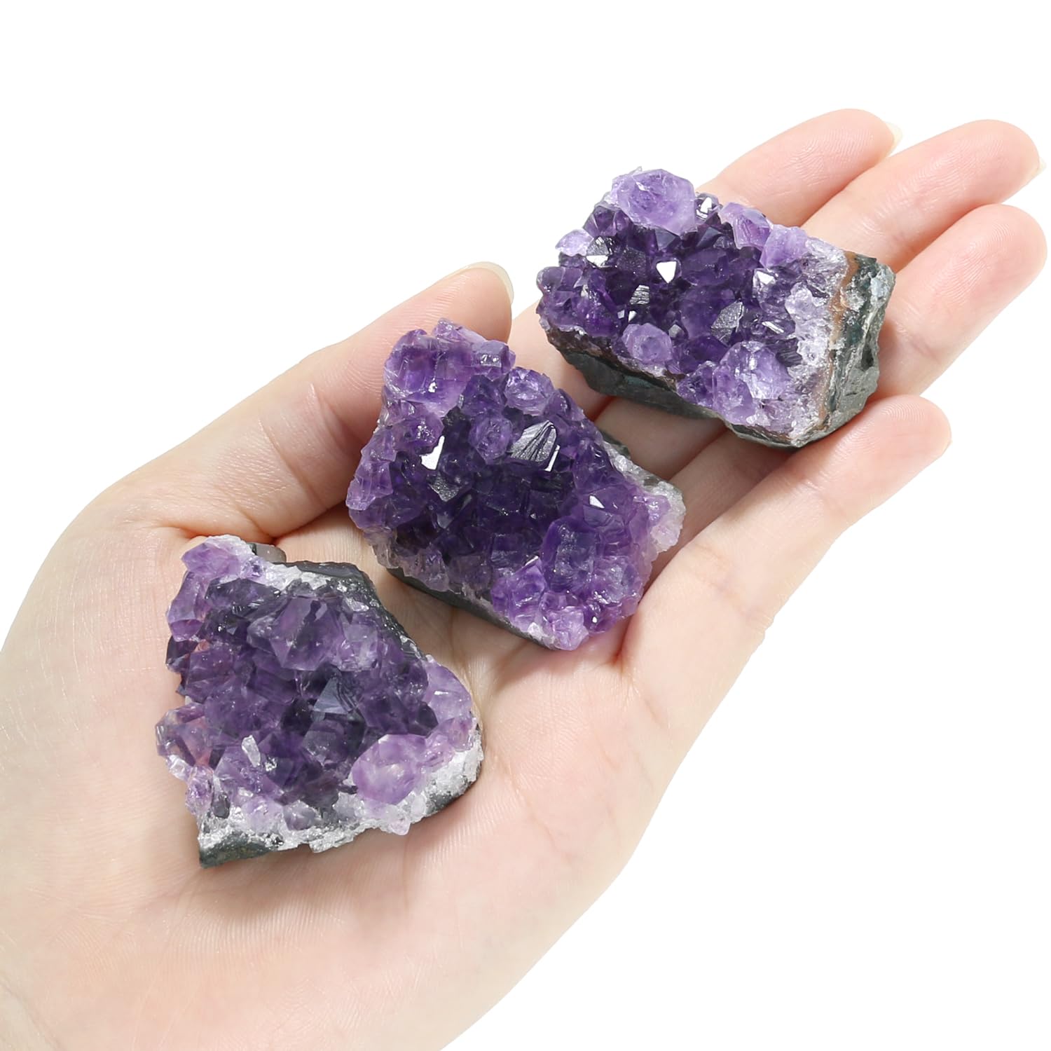 Namzi amethyst crystal on desk promoting calm focus at work