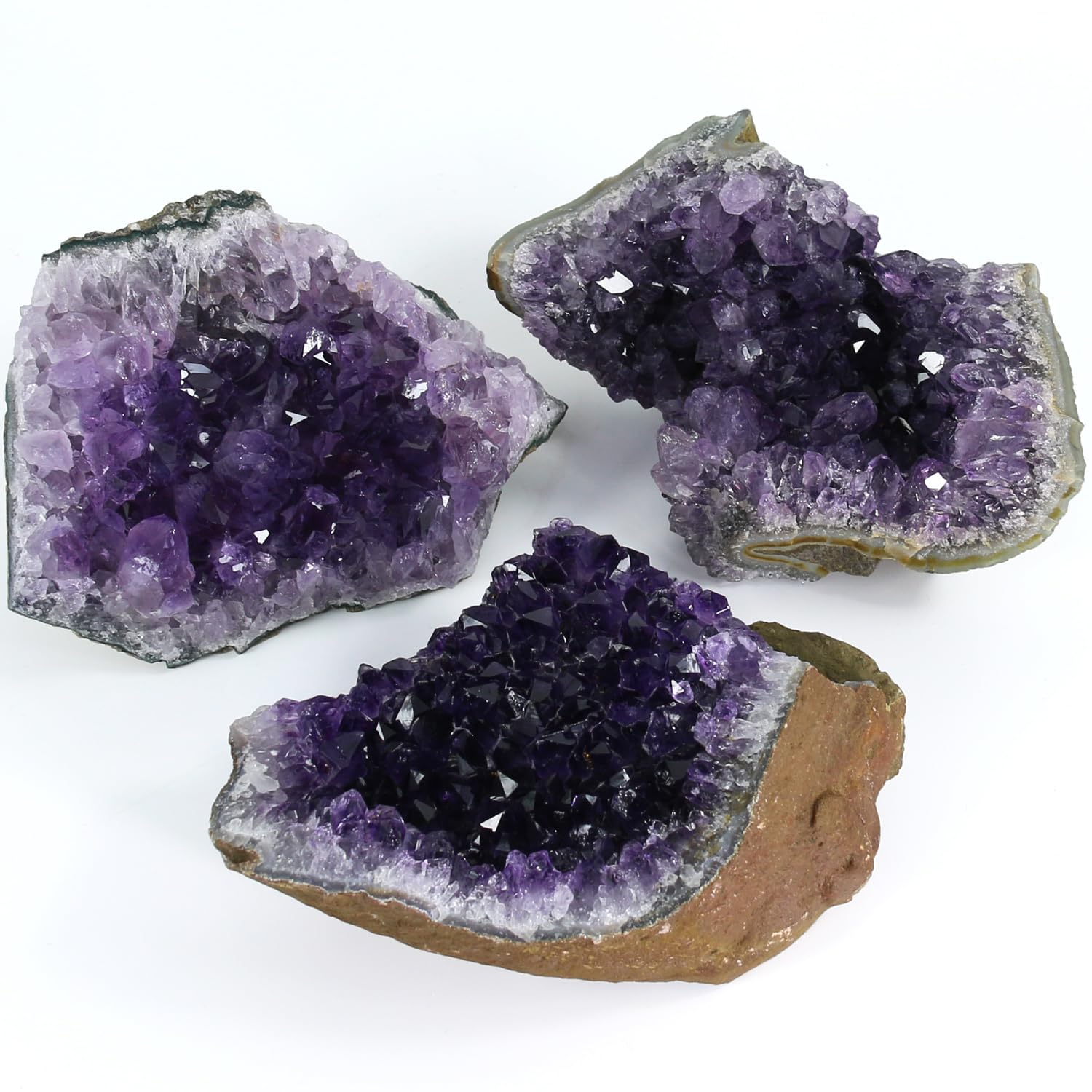 Namzi crystal geode cluster on natural base, symbol of wisdom and peace.
