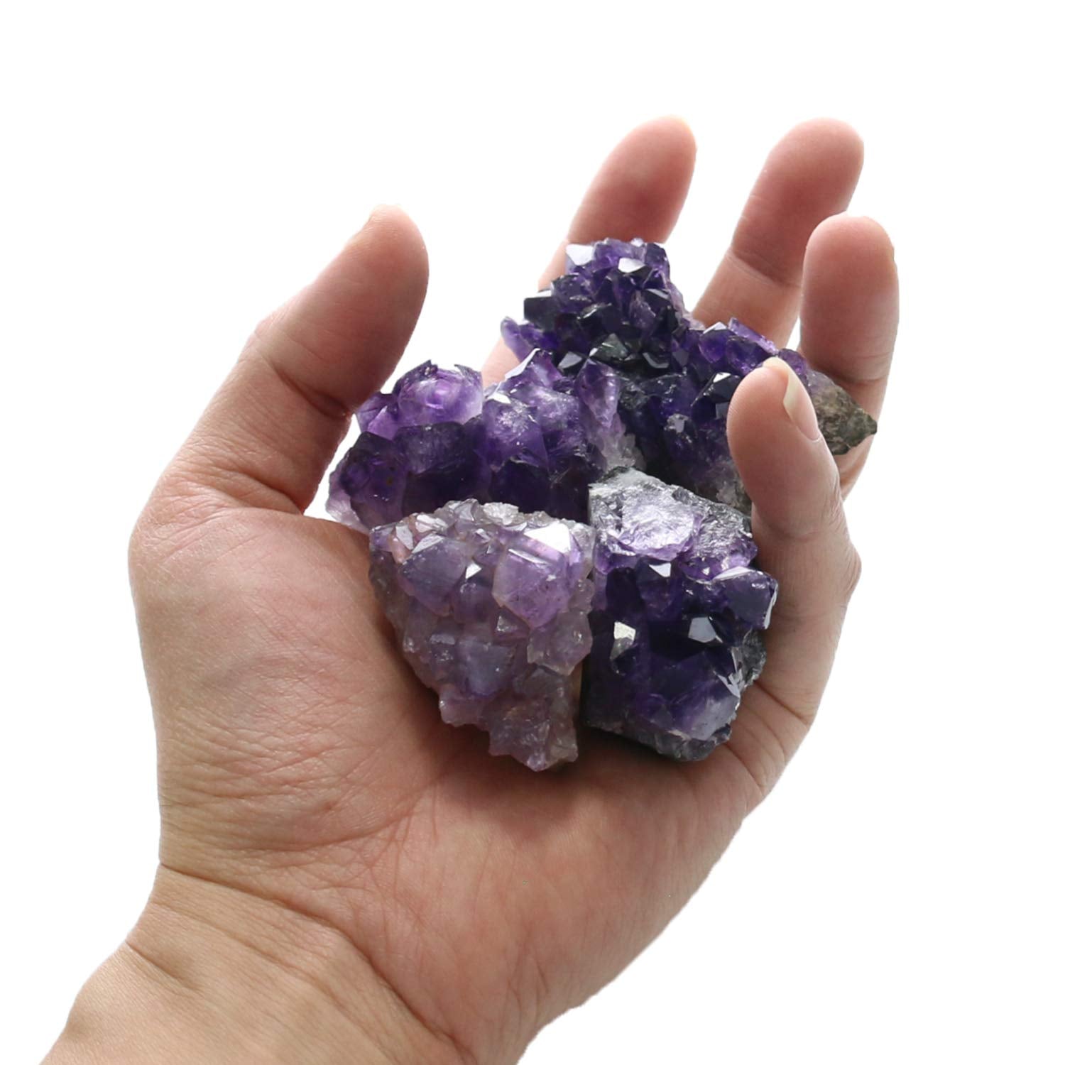 Namzi closeup amethyst crystal highlighting color bands ideal for gifting.