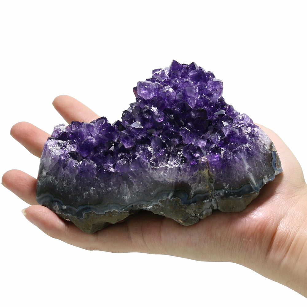 Namzi display-friendly crystal geode as an elegant decor accent.
