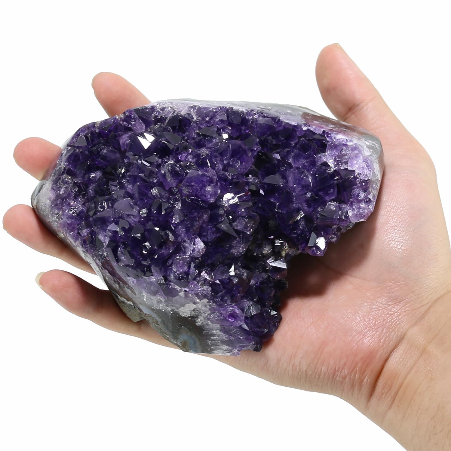 Namzi meditation-ready amethyst stones for mindful practice.