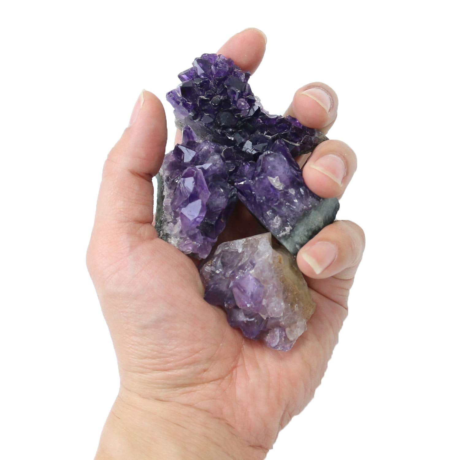 Namzi natural amethyst stone features enhance focus during meditation sessions.