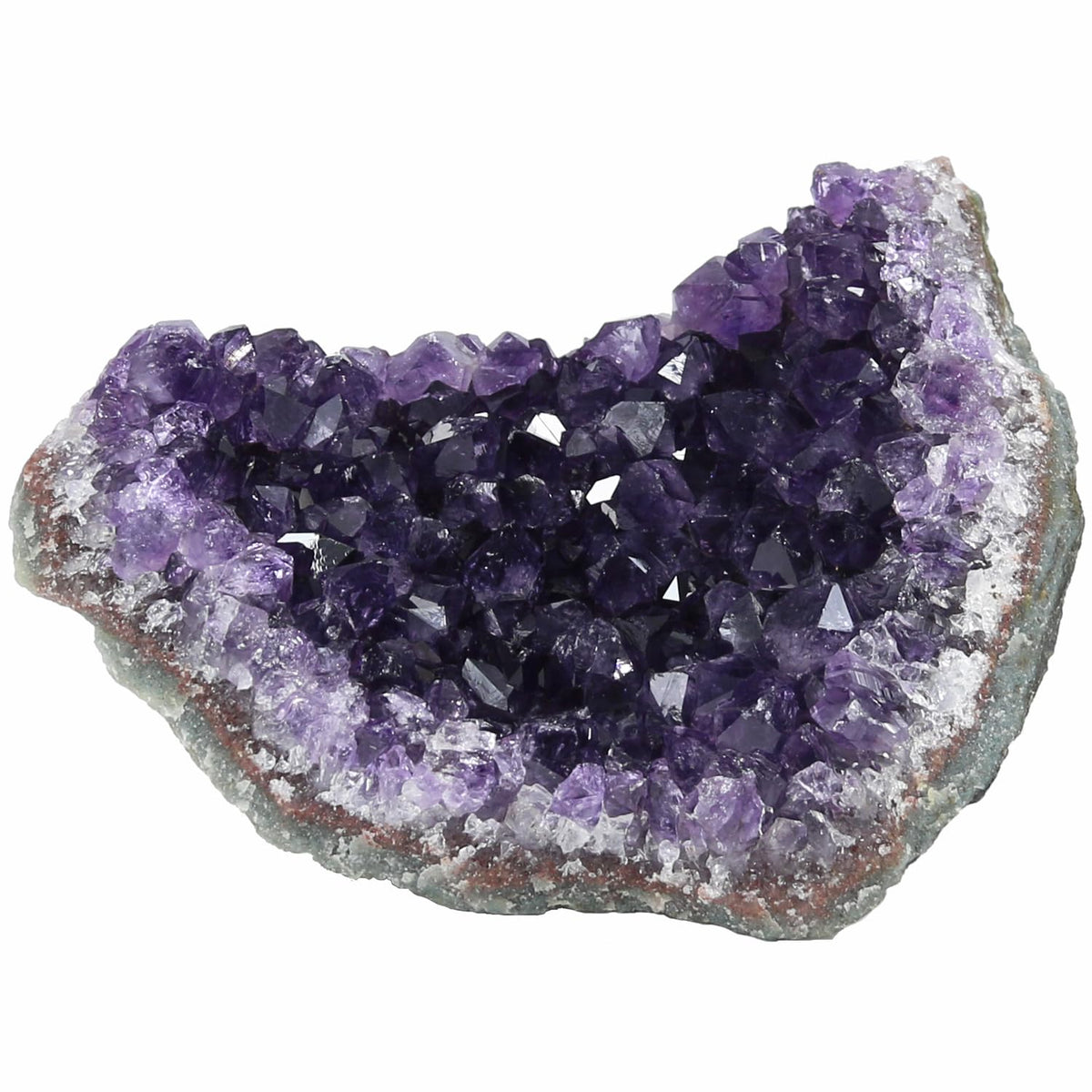 Namzi raw amethyst cluster on natural base, ideal for display and energy balance.