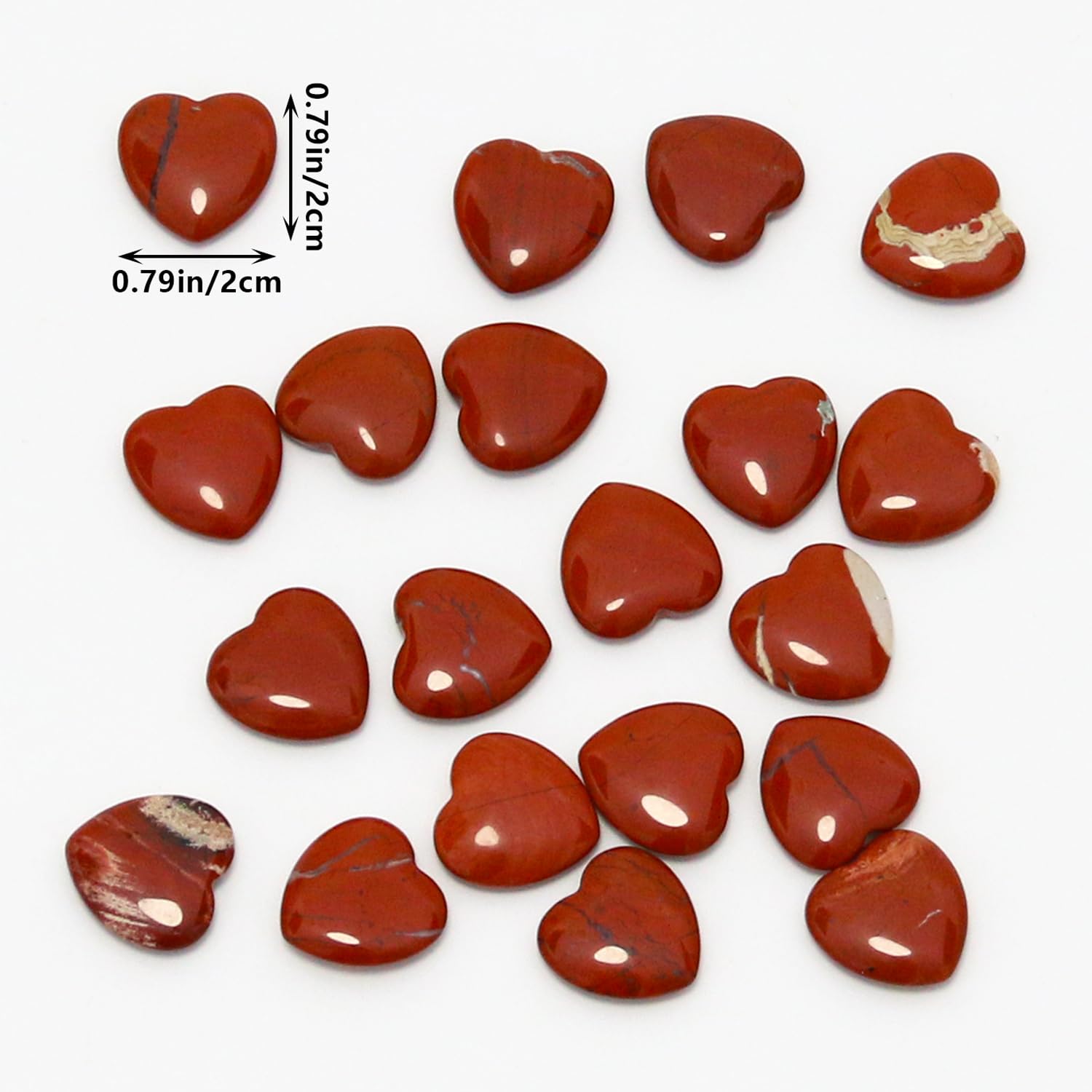 Namzi irregular red jasper heart stone for home decor and mineral collection