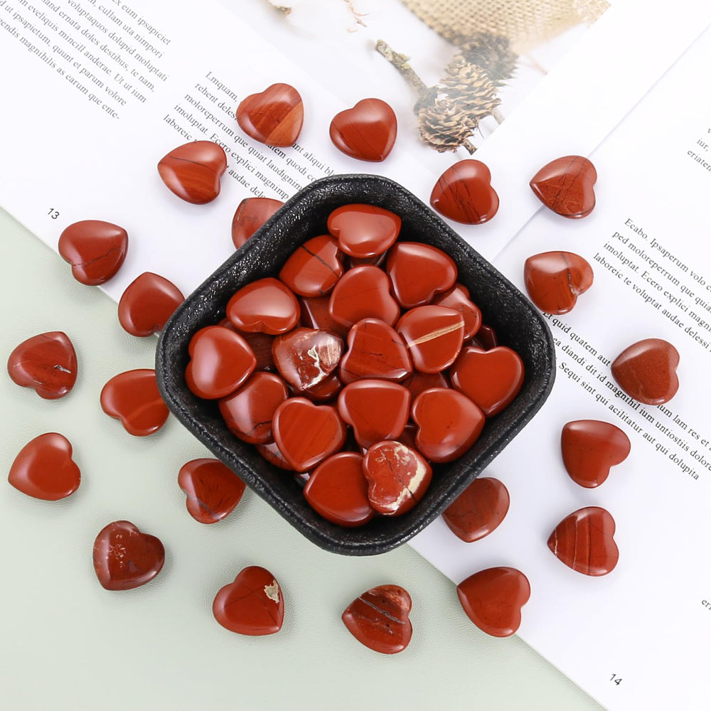 Namzi natural red jasper heart stone enhances ritual ambiance