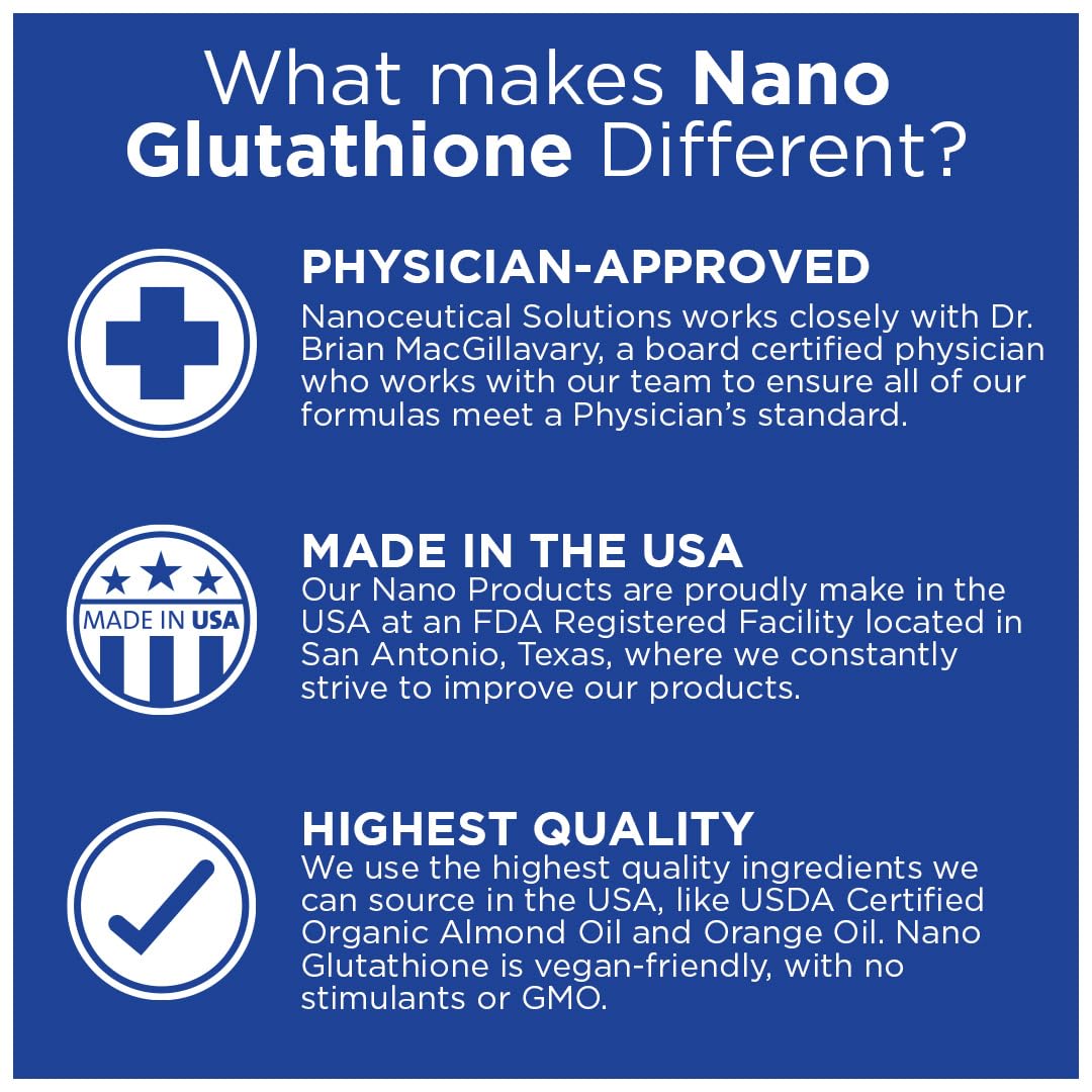 Almond and orange oil carrier visual for Nano Glutathione Drops formulation.