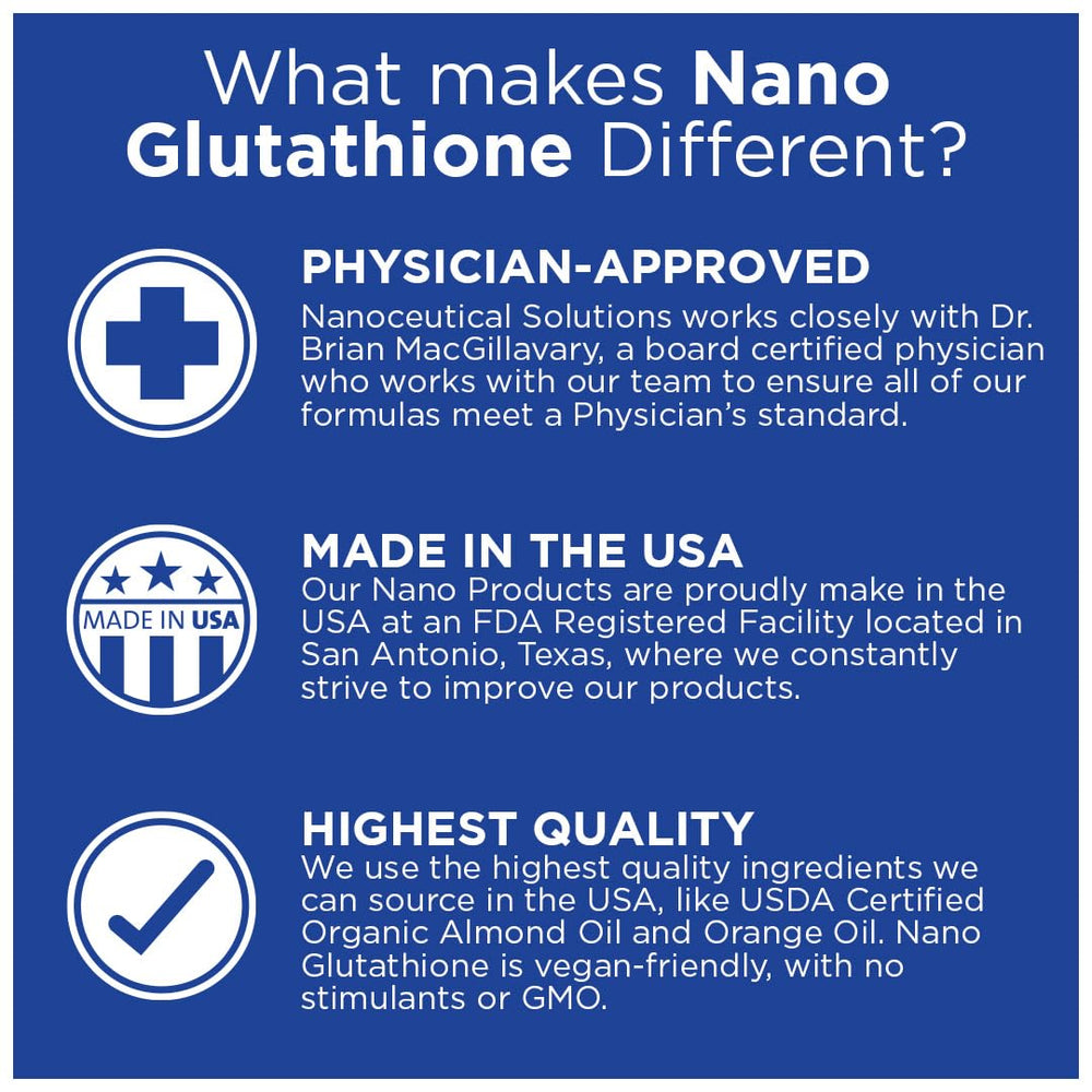 Almond and orange oil carrier visual for Nano Glutathione Drops formulation.