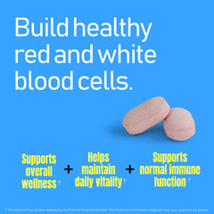 NANOWELL Vital Blood Boost nutrition facts panel with daily supplement details