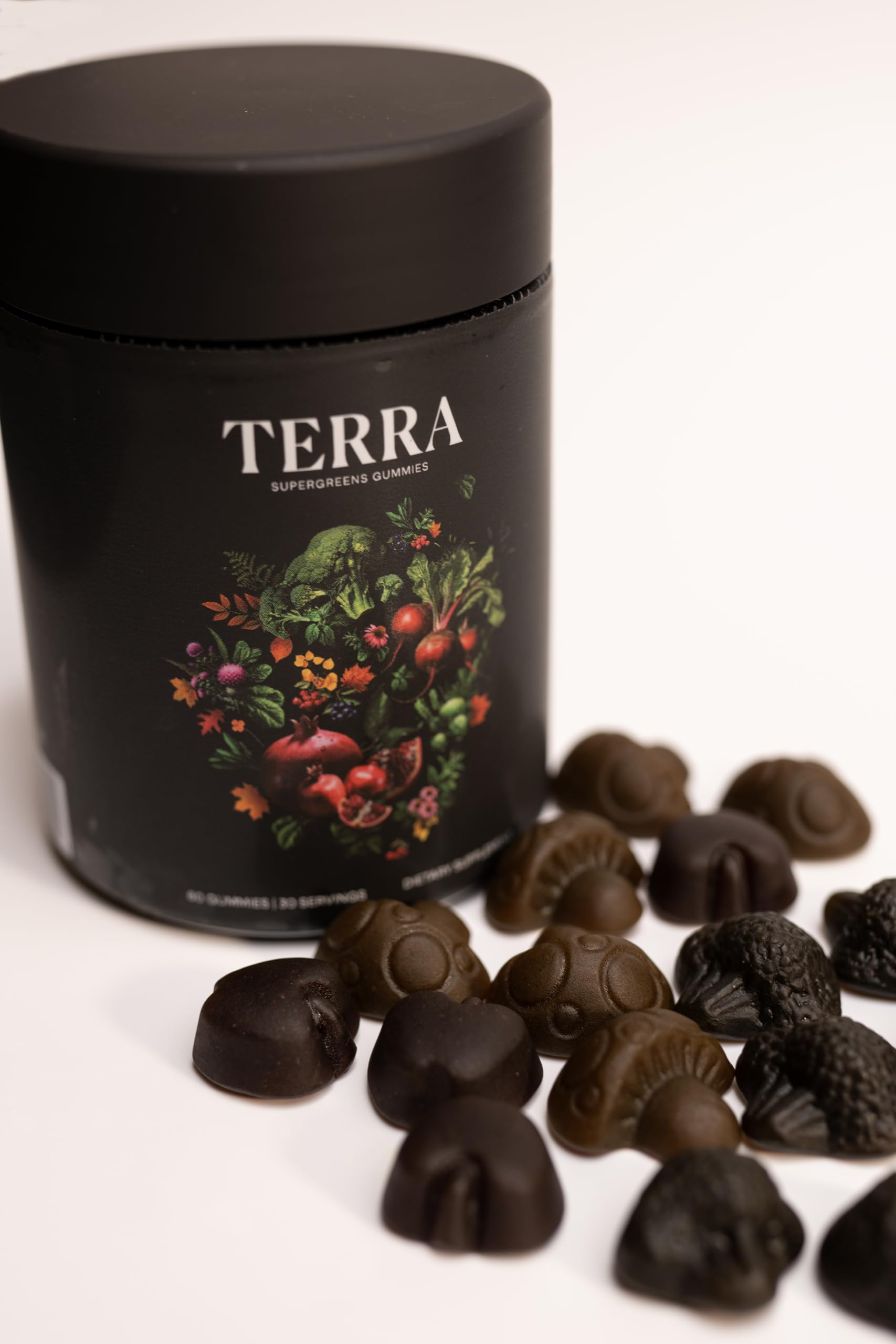 NAO Terra Supergreens packaging-back shot showcases non-GMO and USA-made quality.