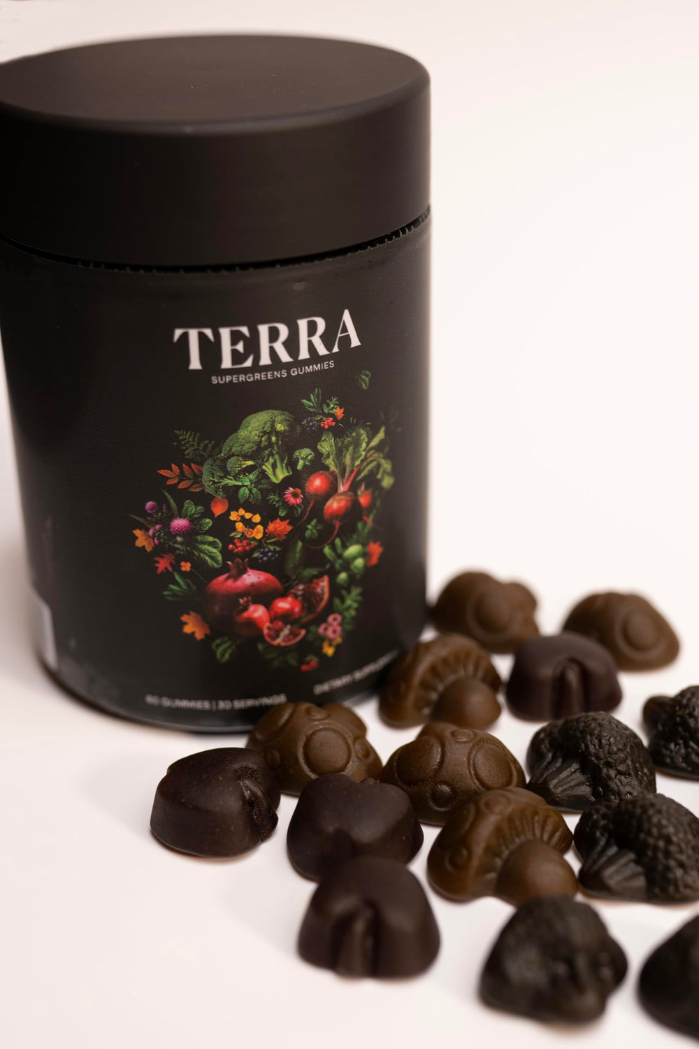 NAO Terra Supergreens packaging-back shot showcases non-GMO and USA-made quality.
