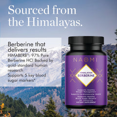 NAOMI Berberine AMPK activation icon indicates possible metabolic boost.