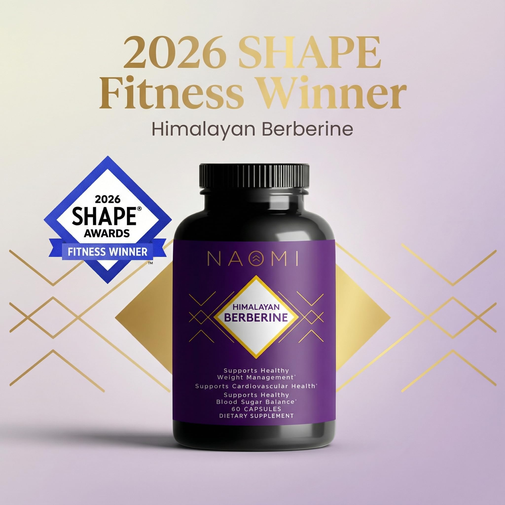 NAOMI Berberine clean formula label highlights non-GMO and allergen-free ingredients.