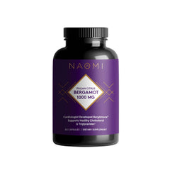 NAOMI Bergamore bottle front for daily heart support