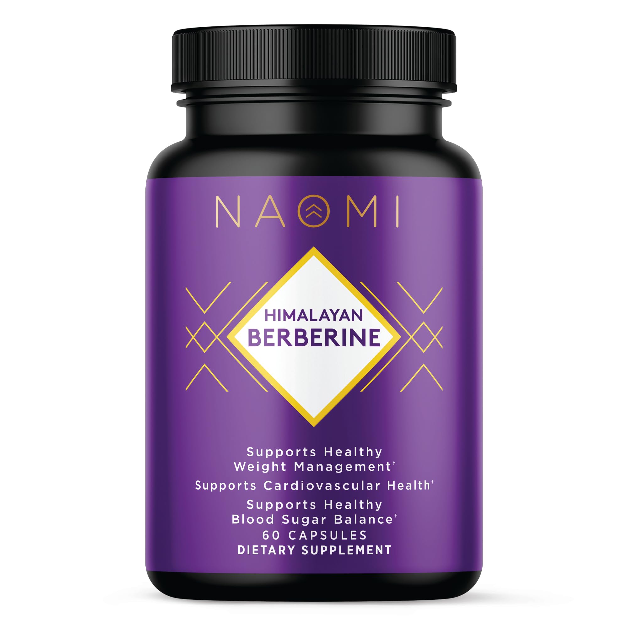 NAOMI Himalayan Berberine capsules bottle suggests convenient metabolic support.