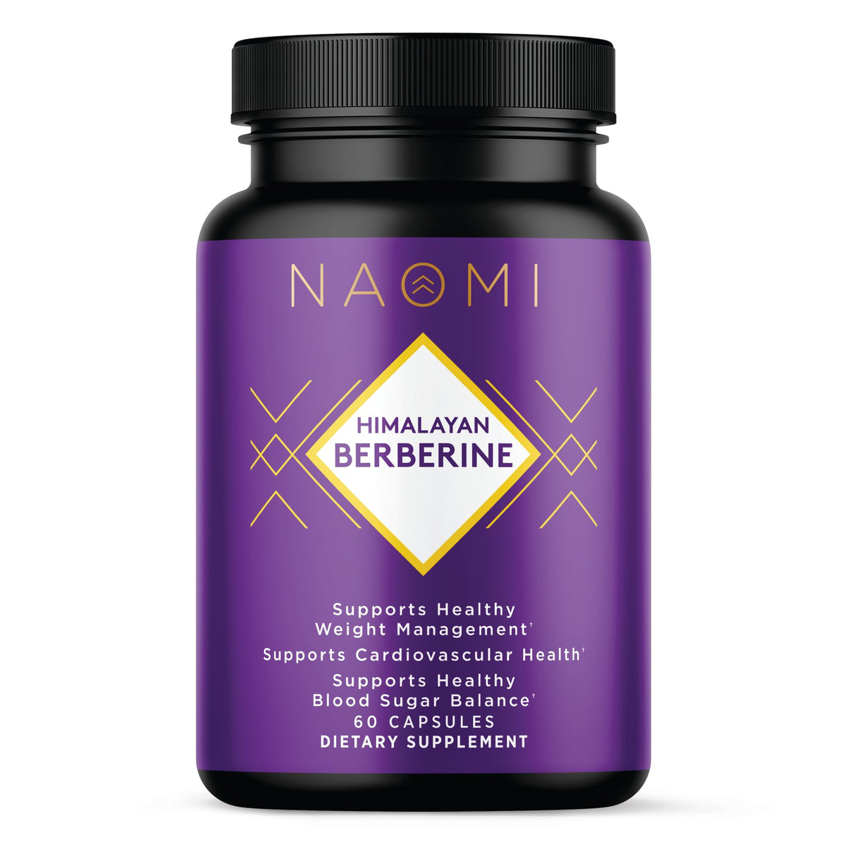 NAOMI Himalayan Berberine capsules bottle suggests convenient metabolic support.