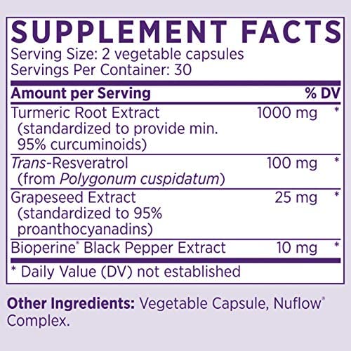 NAOMI turmeric curcumin 95-percent curcuminoids label close-up emphasizes standardized extract.
