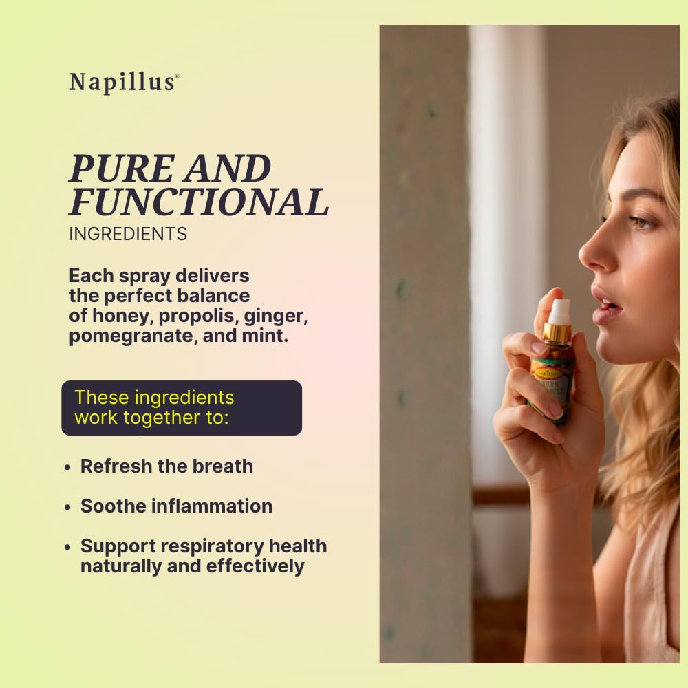 Pouring action shows quick, portable throat relief.
