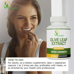 Naravis Olive Leaf Extract bottle with USA manufacturing badge