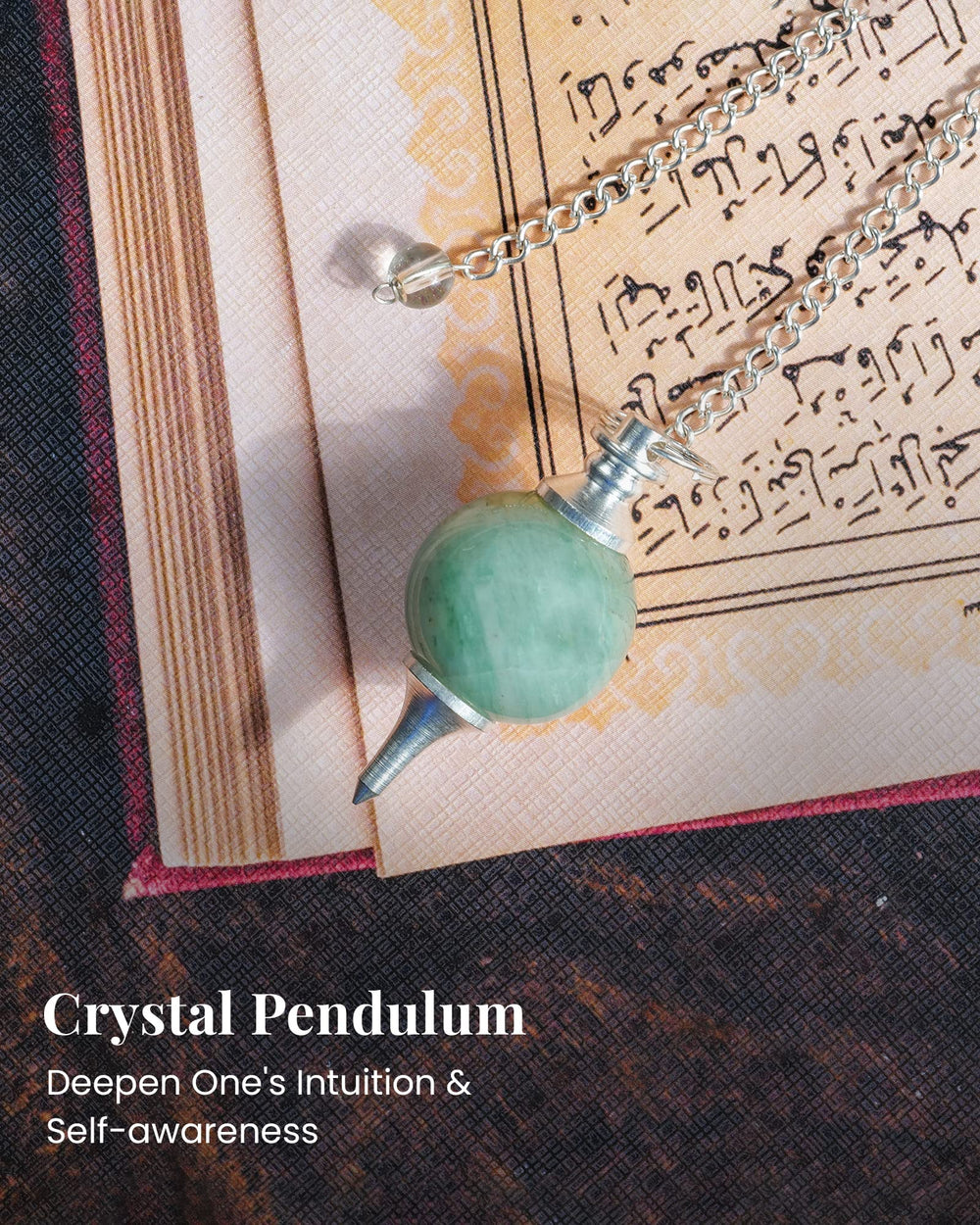 Naribabu pendulum aiding chakra balance through focused energy reading.