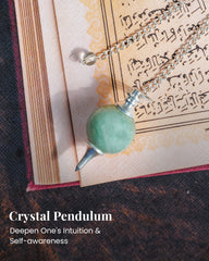 Naribabu pendulum aiding chakra balance through focused energy reading.