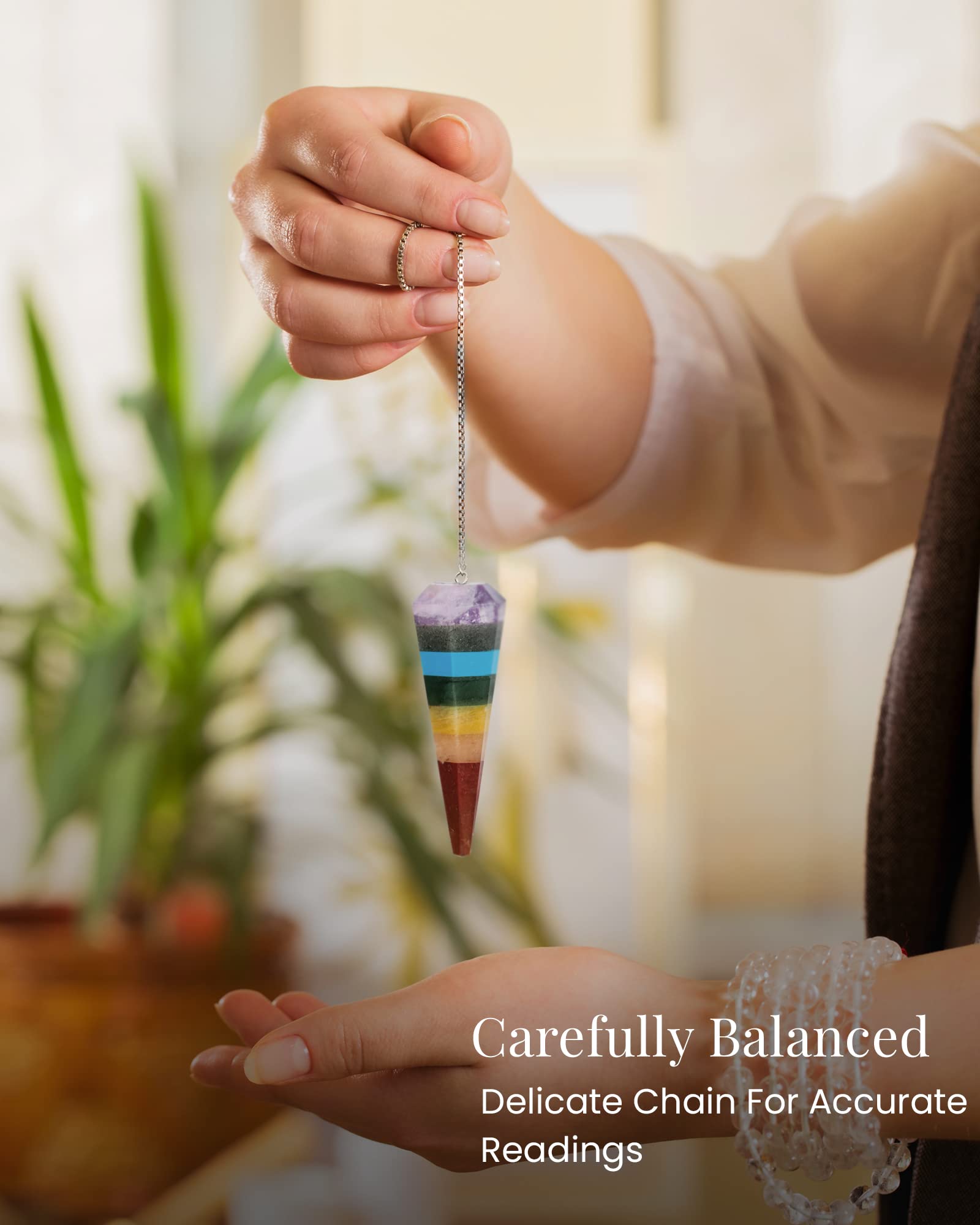 NARIBABU meditation crystals pendulum promotes calm focus during rituals