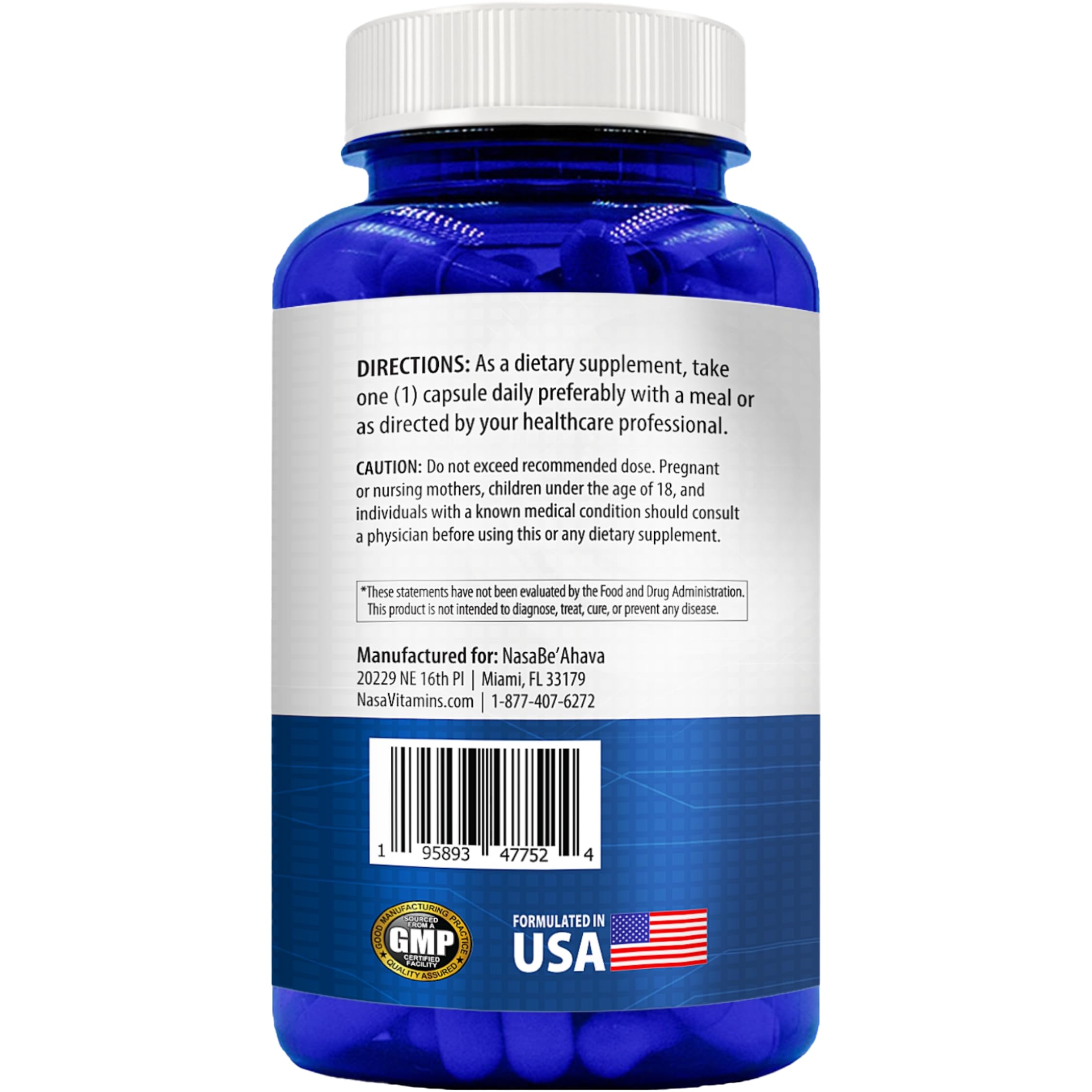 NasaBeahava Berberine 500mg capsules closeup highlighting potency