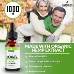 Natganics mint-flavored hemp oil drops with pleasant taste