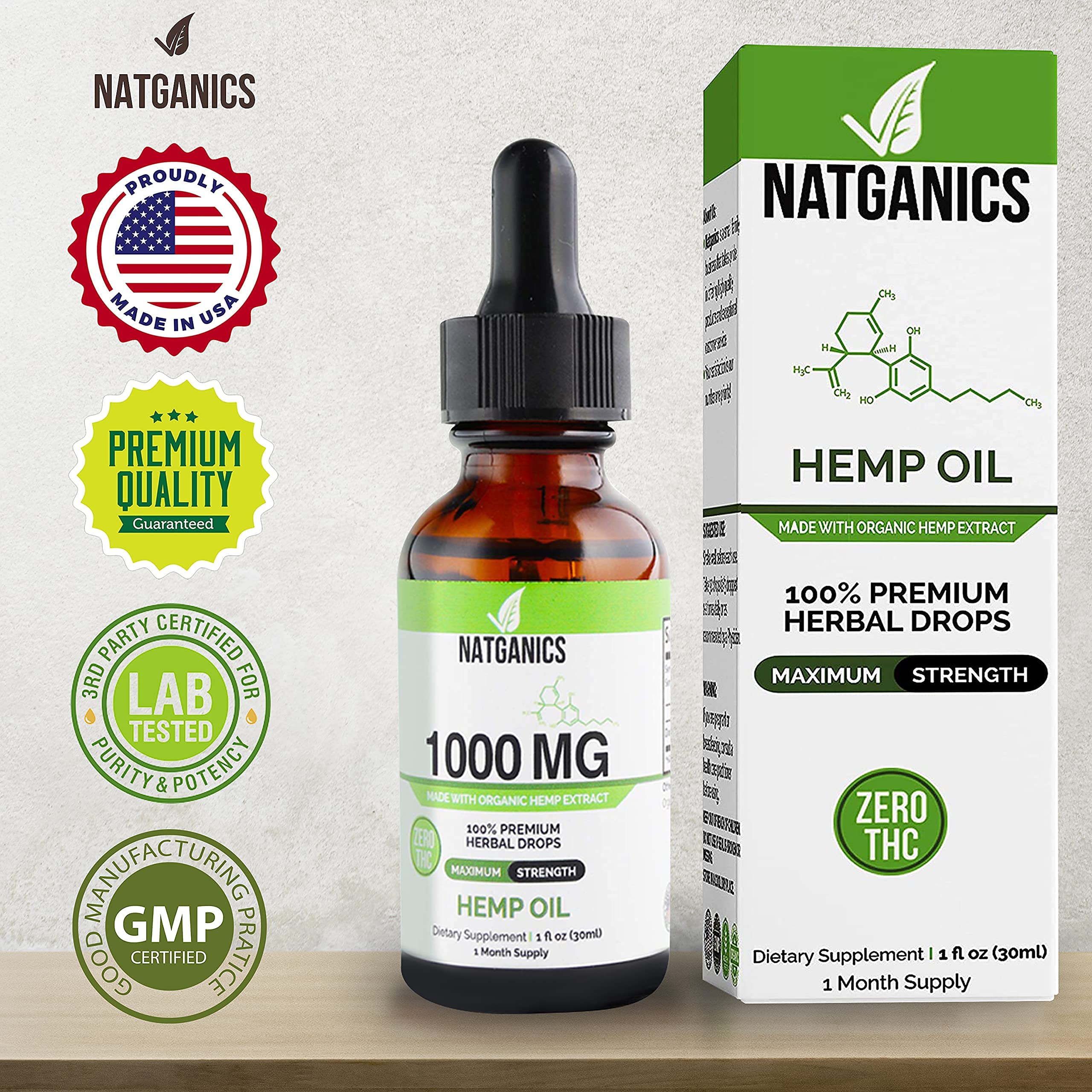 Natganics omega fatty acids 3 6 9 in a balanced hemp oil profile