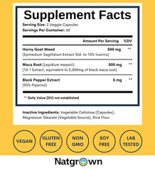 Natgrown two capsules daily dosage with water demonstrates easy use.