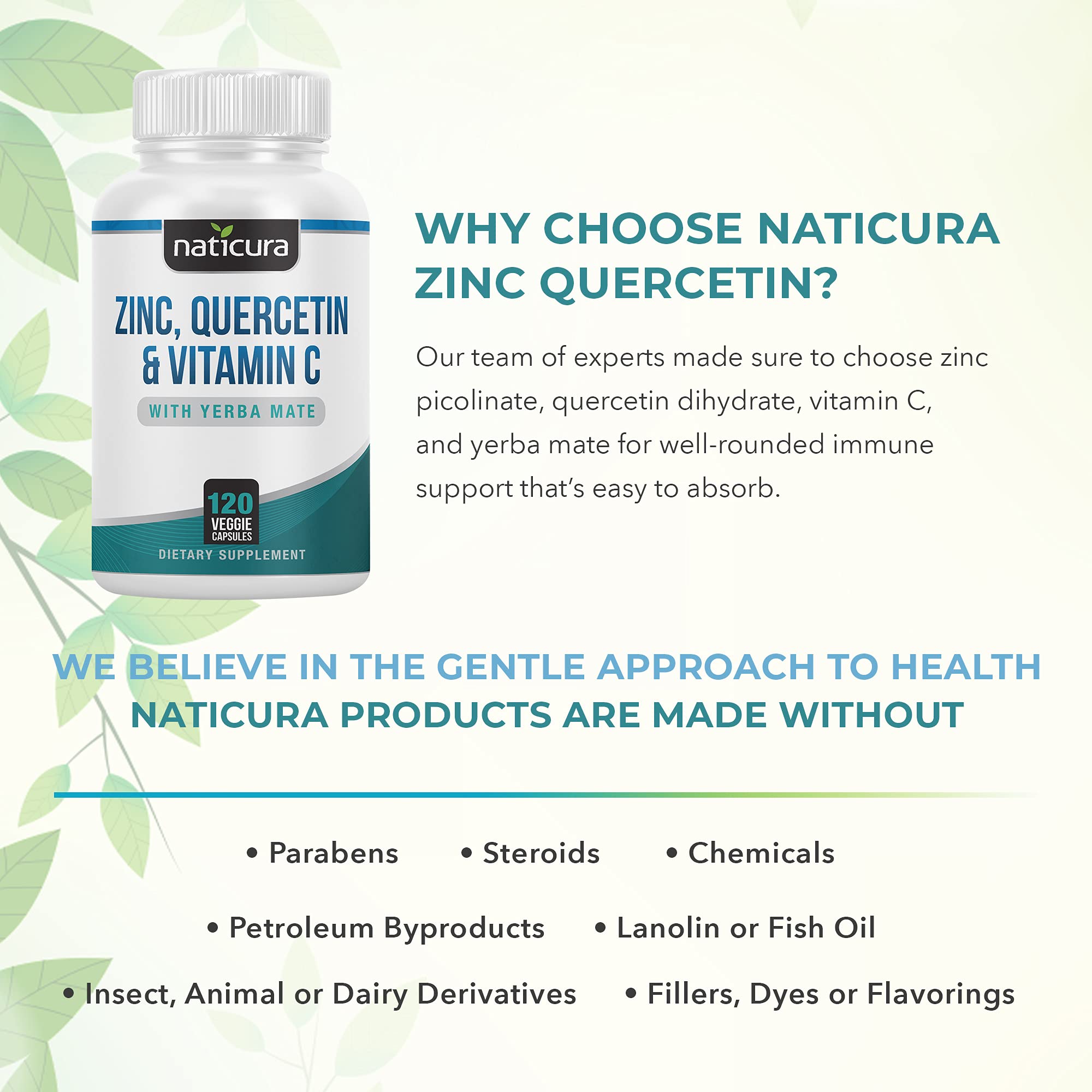 Naticura yerba mate leaves hinting at antioxidant-rich energy.