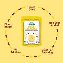 Natierra Organic Freeze-Dried Bananas close-up crunch showing texture
