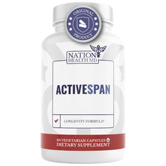 Nation Health MD ActiveSpan bottle front shown for daily vitality and energy support.