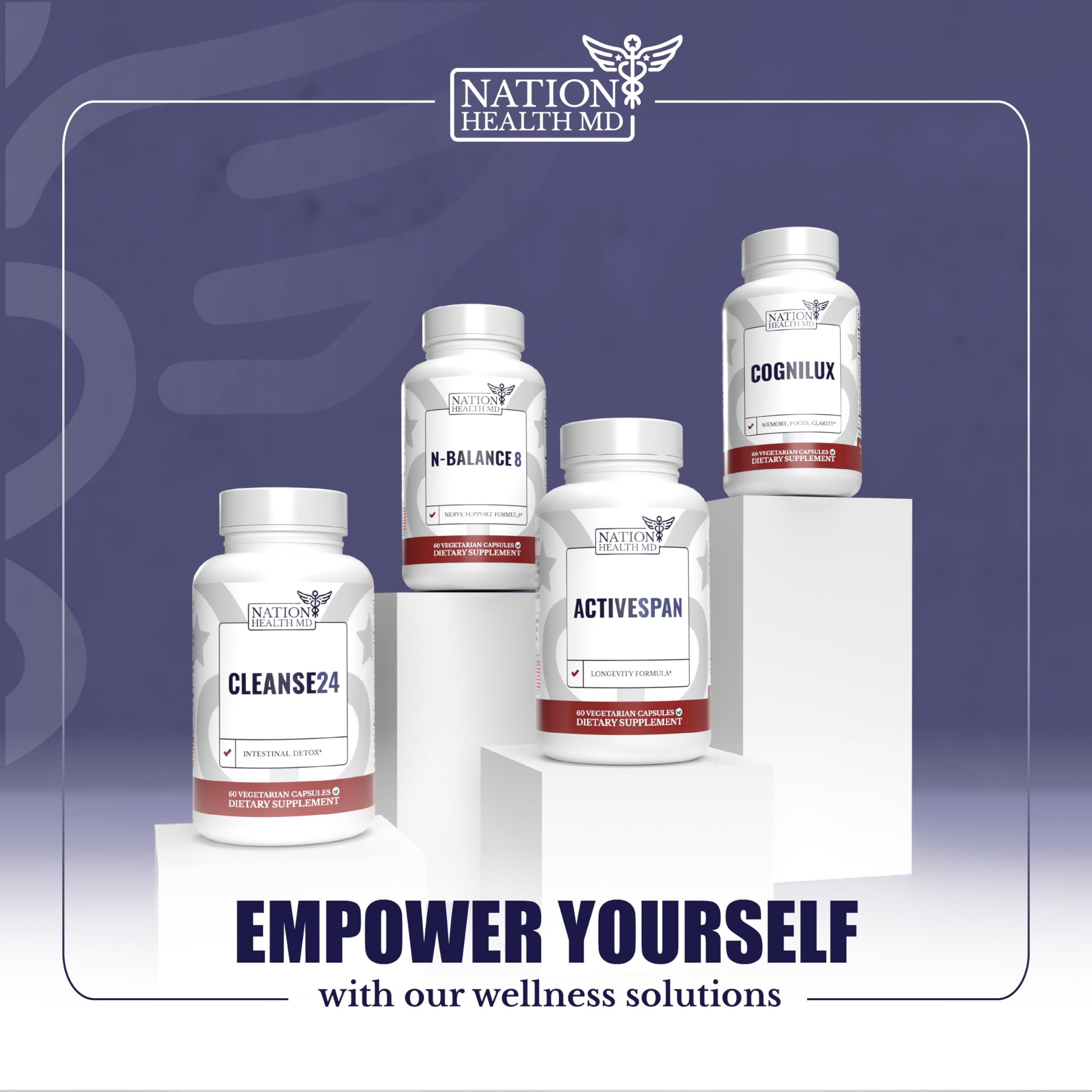 Nation Health MD ActiveSpan capsules in hand suggesting convenient daily use.