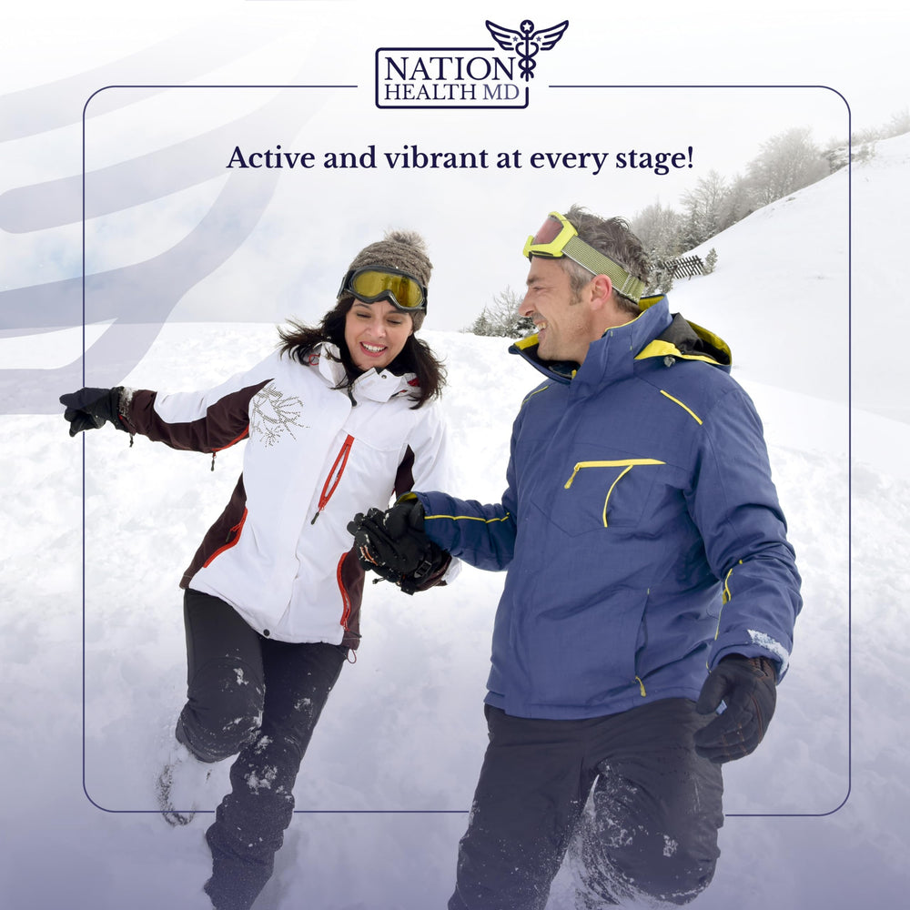 Nation Health MD ActiveSpan ingredients card featuring astragalus and ashwagha for energy support.