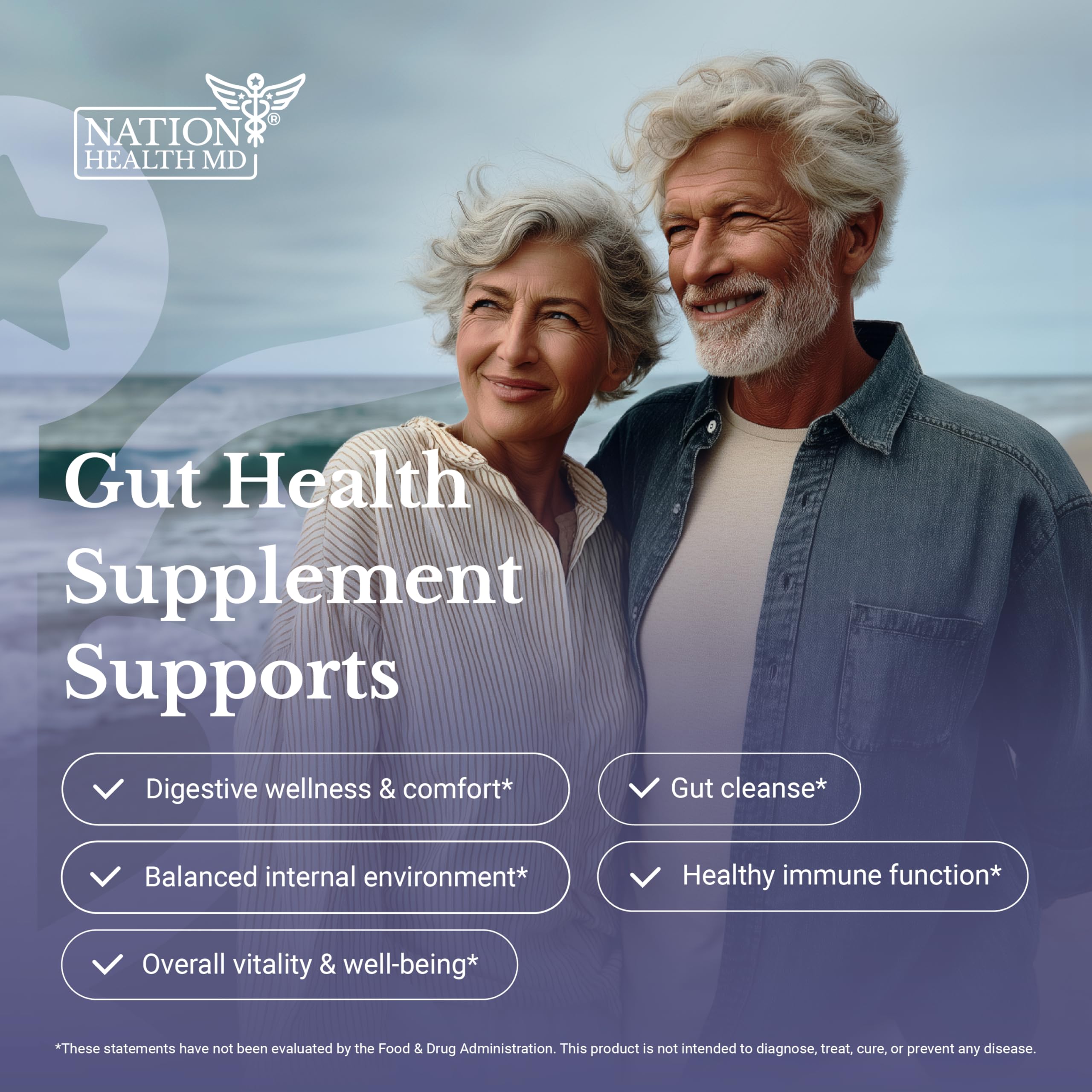 NATION HEALTH MD Cleanse24 vegan gluten-free badge signals dietary compatibility.