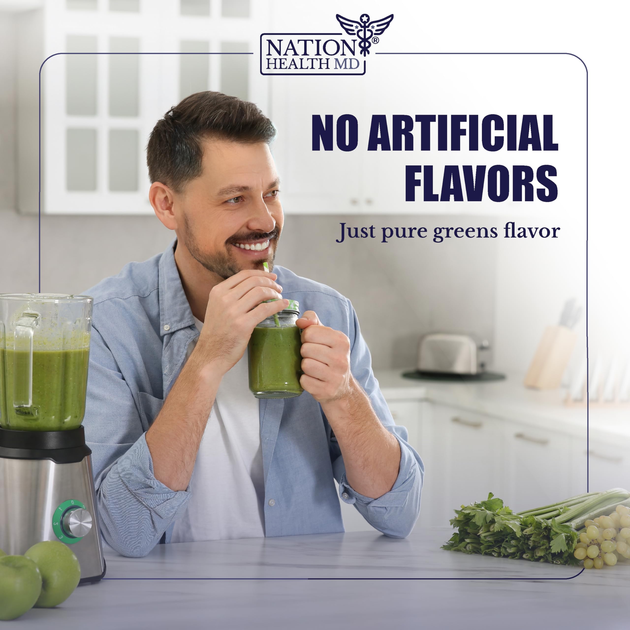 Nation Health MD Greens turmeric and ginger for natural energy and flavor