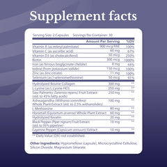 Hair Switch capsules close-up showing glossy surface and vitamin-rich composition.