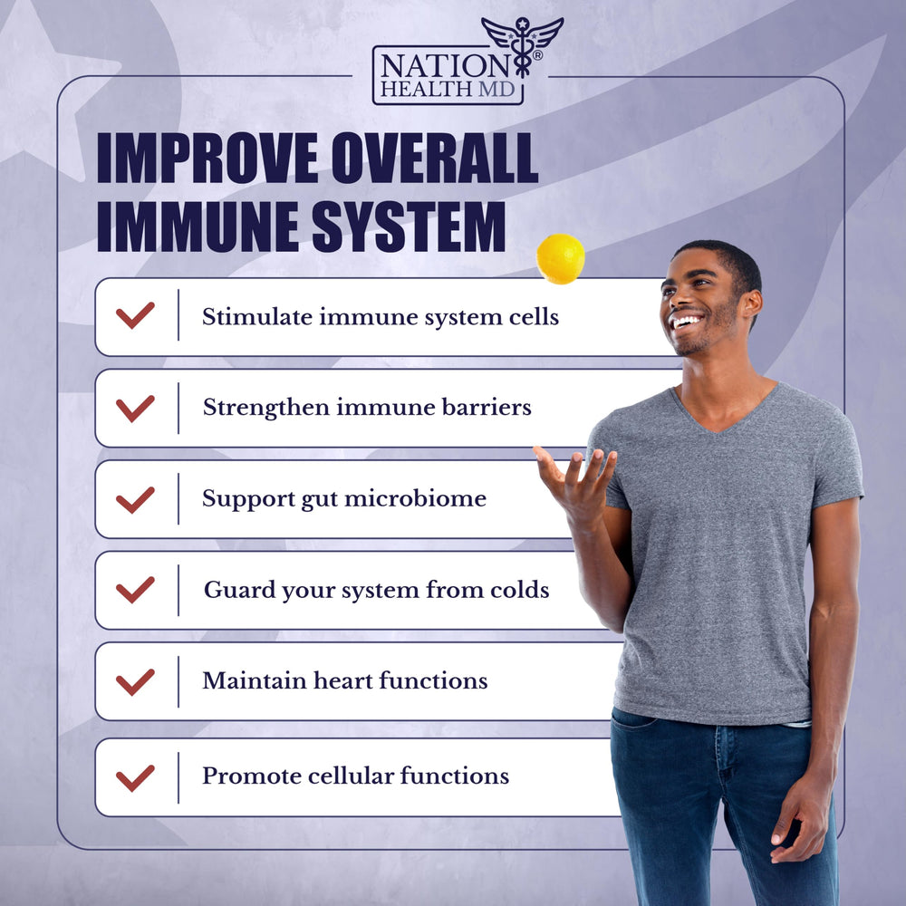 Close-up of Immuno MD capsules for easy daily immune support
