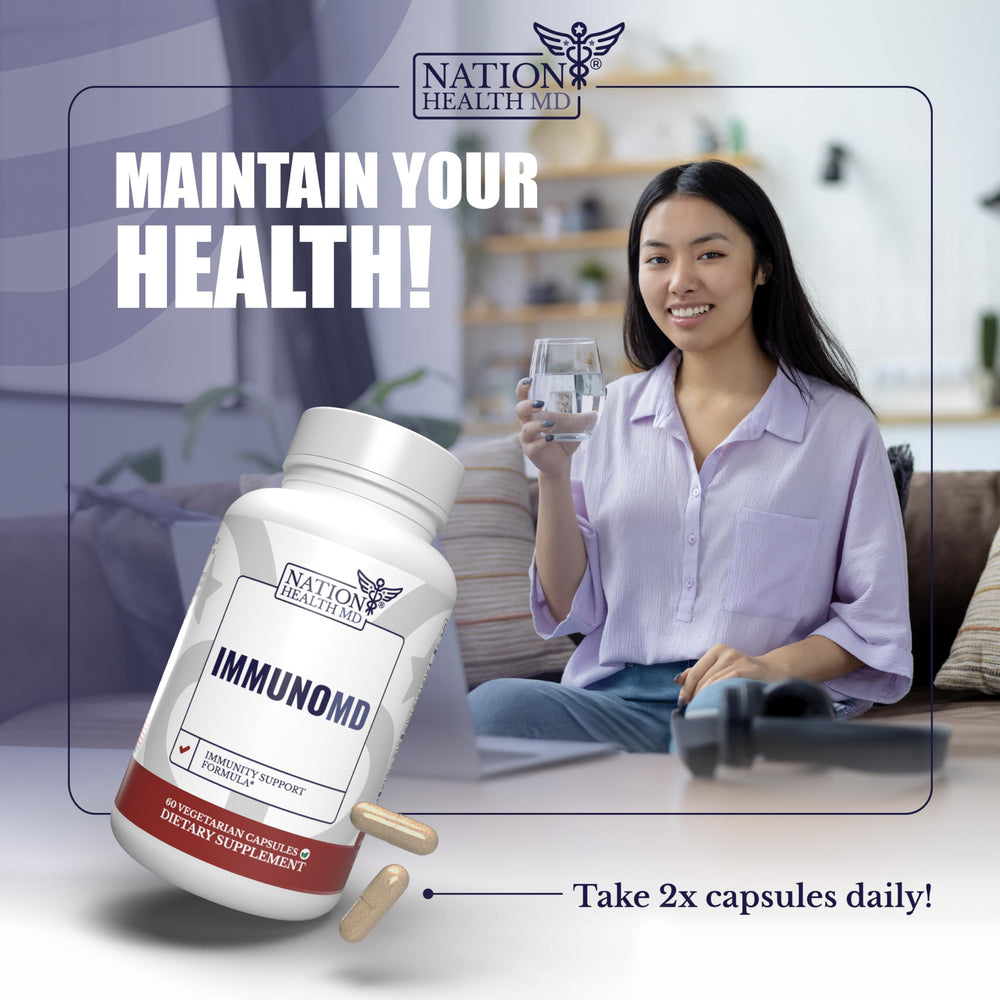 Immuno MD on a shelf in a bright wellness setting