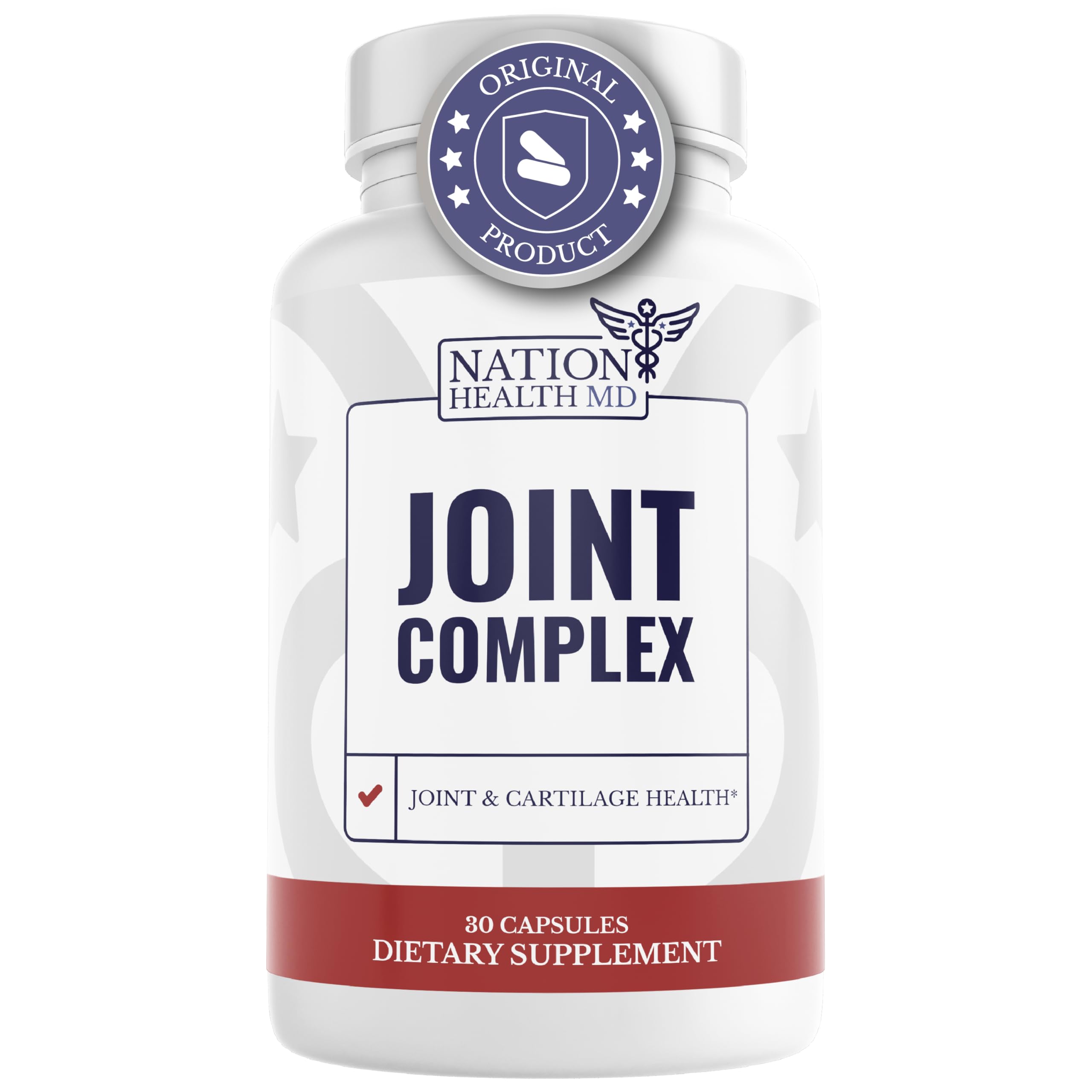 Nation Health MD Joint Complex bottle with a complete joint support formula for mobility