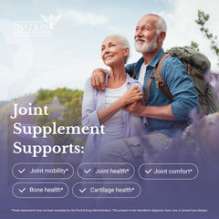 Nation Health MD Joint Complex capsules arranged for daily use